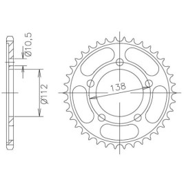 CORONA IN ACCIAIO P532 - Z48 (DIS.00024)