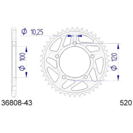 CORONA AFAM IN ALLUMINIO P520 - Z43 (DIS.36801)