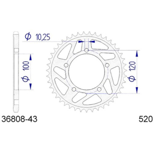 CORONA AFAM IN ALLUMINIO P520 - Z43 (DIS.36801)