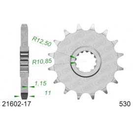 PIGNONE AFAM IN ACCIAIO P530 - Z17 (DIS.21602)