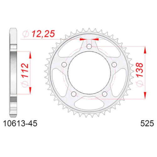 CORONA AFAM IN ACCIAIO P525 - Z45 (DIS.10613)
