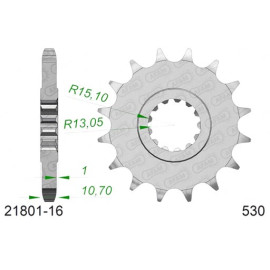 PIGNONE AFAM IN ACCIAIO P530 - Z16 (DIS.21801)