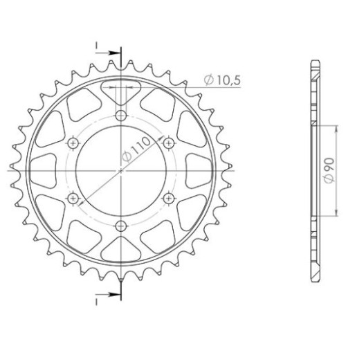CORONA IN ACCIAIO P630 - Z35 (DIS.12800)
