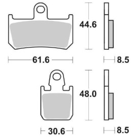 SET 4 PASTIGLIE FRENO SBS 839DC