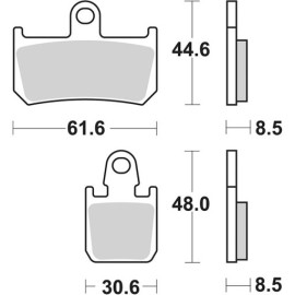 SET 4 PASTIGLIE FRENO SBS 839RST