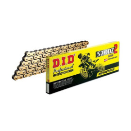 DID CATENA DID 520DZ2 (Gold & Black) - Lunghezza: 130 maglie con giunto a clip (RJ)