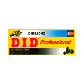 DID CATENA DID 520NZ (Black & Black) - Lunghezza: 124 maglie con giunto a clip (FJ)
