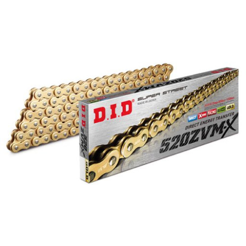 DID CATENA DID 520ZVM-X (Gold & Gold) - Lunghezza: 124 maglie con giunto a rivetto (ZJ)