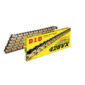 DID CATENA DID 428VX (Gold & Black) - Lunghezza: 126 maglie con giunto a clip (FJ)