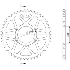 CORONA IN ALLUMINIO P520 - Z49 (DIS.17403)