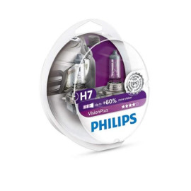 PHILIPS SET 2 LAMPADE PHILIPS H7 VISION PLUS - 12V 55W -