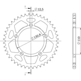 CORONA IN ALLUMINIO P525 - Z46 (DIS.36700)