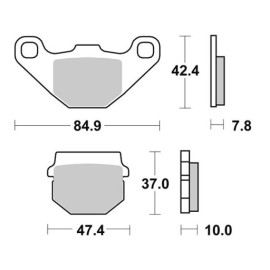 SET PASTIGLIE FRENO SBS 102HM