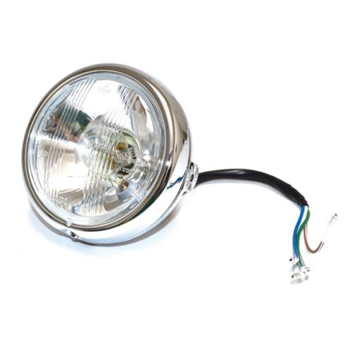 FANALE TONDO Ø 127 CROMATO LAMP.S2 35/35W-C/LUCE POSIZ.