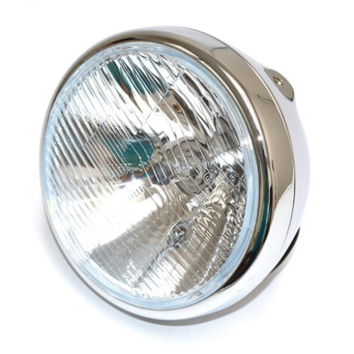 FANALE TONDO Ø 190 CROMATO VETRO RIGATO-H4 E POSIZIONE
