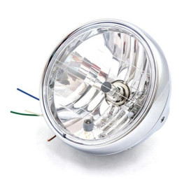 FANALE TONDO Ø 190 CROMATO-VETRO TRASPARENTE-H4 E POSIZIONE