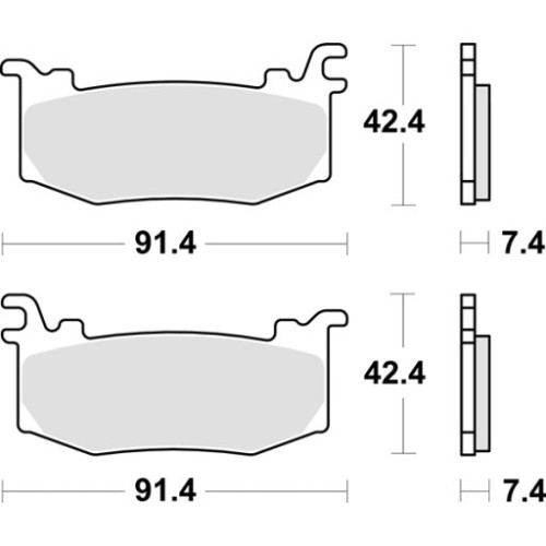 SET PASTIGLIE FRENO SBS 1012DC