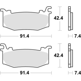 SET PASTIGLIE FRENO SBS 1012RST