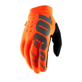 100% GUANTI 100% BRISKER FLUO ORANGE/BLACK (M)