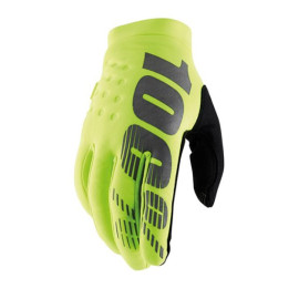 100% GUANTI 100% BRISKER FLUO YELLOW/BLACK (XXL)