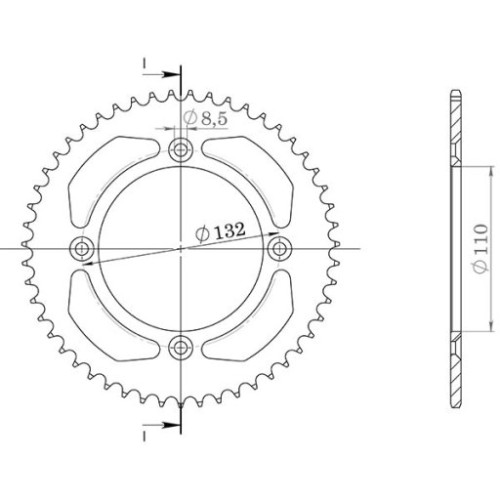 SUPERSPROX CORONA IN ALLUMINIO P428 - Z50 (DIS.00128)