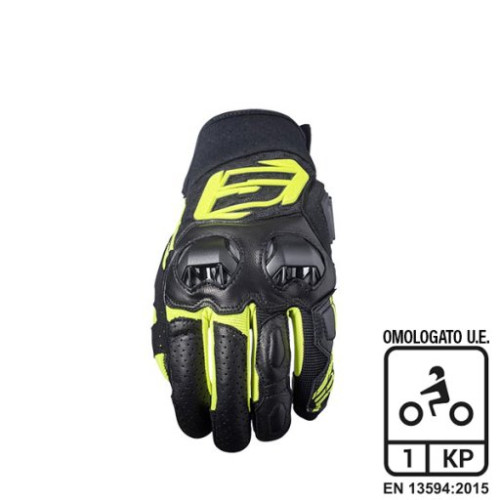 FIVE GLOVES GUANTI FIVE SF3 BLACK/FLUO YELLOW (L)