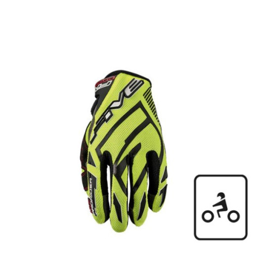 FIVE GLOVES GUANTI FIVE MXF PRORIDER S FLUO YELLOW (L)