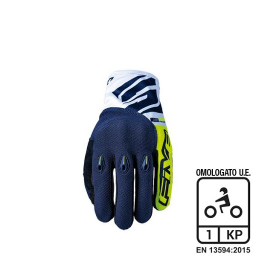 FIVE GLOVES GUANTI FIVE E3 EVO FLUO YELLOW/BLUE (XXXL)
