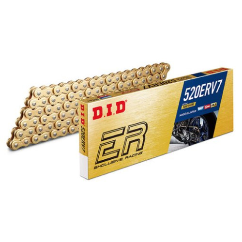 DID CATENA DID 520ERV7 (Gold & Gold) - Lunghezza: 90 maglie con giunto a rivetto (ZJ)