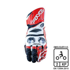 FIVE GLOVES GUANTI FIVE RFX RACE WHITE/RED (L)