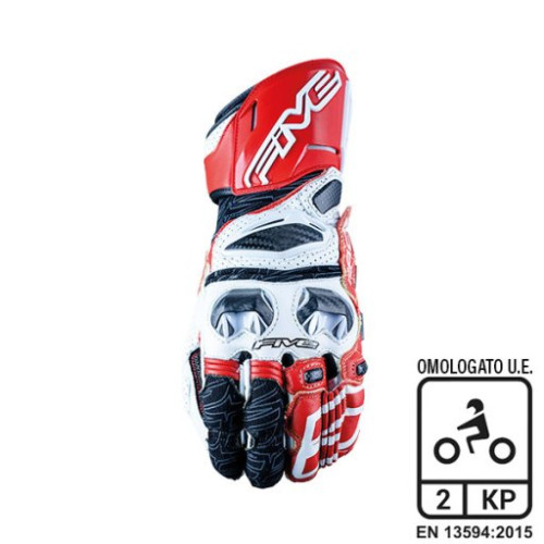 FIVE GLOVES GUANTI FIVE RFX RACE WHITE/RED (L)