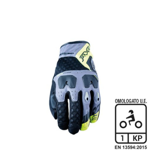 FIVE GLOVES GUANTI FIVE TFX3 AIRFLOW GREY/FLUOYELLOW (L)