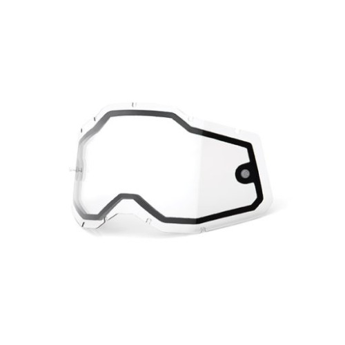 100% LENTE DOPPIA TRASPARENTE PER MASCHERE RC2/AC2/ST2