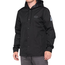 100% GIUBBINO CON CAPPUCCIO 100% APACHE BLACK (TAGLIA S)