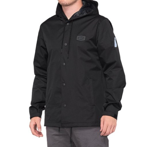 100% GIUBBINO CON CAPPUCCIO 100% APACHE BLACK (TAGLIA S)