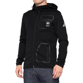100% FELPA CON ZIP E CAPPUCCIO 100% VICEROY BLACK (TAGLIA S)