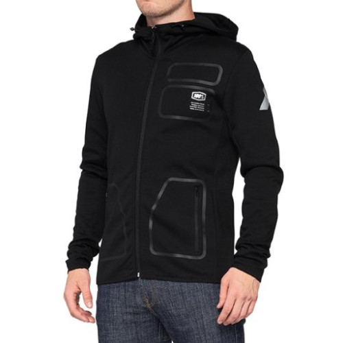 100% FELPA CON ZIP E CAPPUCCIO 100% VICEROY BLACK (TAGLIA S)