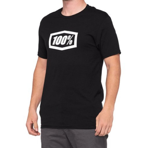 100% T-SHIRT 100% ESSENTIAL BLACK (TAGLIA S)