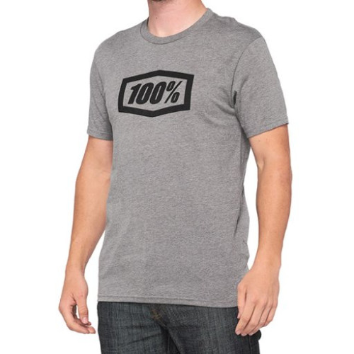100% T-SHIRT 100% ESSENTIAL GUNMETAL HEATHER (TAGLIA L)