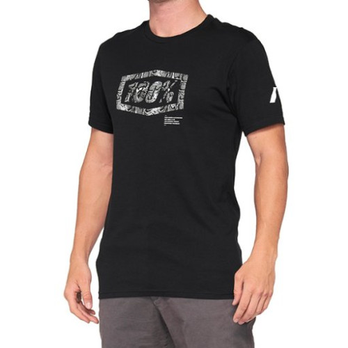 100% T-SHIRT 100% ESSENTIAL BLACK/SNAKE (TAGLIA XL)