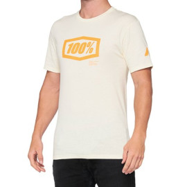 100% T-SHIRT 100% ESSENTIAL CHALK/ORANGE (TAGLIA M)