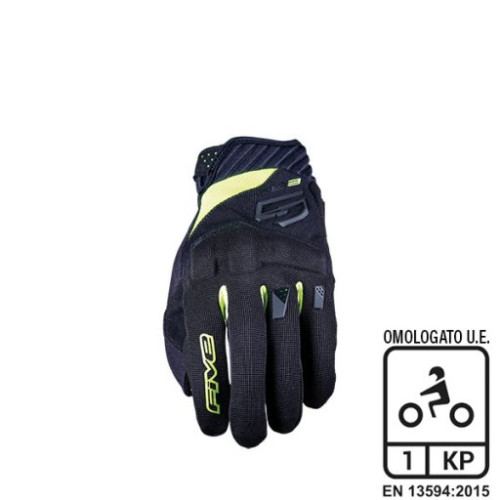 FIVE GLOVES GUANTI FIVE RS3 EVO BLACK/FLUO YELLOW (XL)