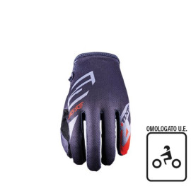 FIVE GLOVES GUANTI FIVE MXF4 SCRUB GREY/FLUO RED (S)