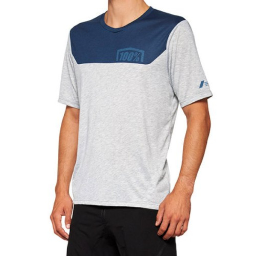 100% AIRMATIC MAGLIA A MANICHE CORTE GREY/MIDNIGHT - S