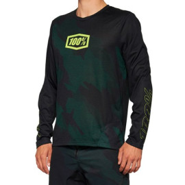 100% AIRMATIC LE MAGLIA A MANICHE LUNGHE BLACK CAMO - M