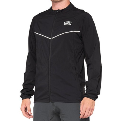 100% CORRIDOR STRETCH WINDBREAKER BLACK - L