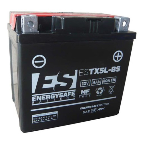 BATTERIA ENERGYSAFE ESTX5L-BS12V-4AH (SIGILLATA CON ACIDO A CORREDO)