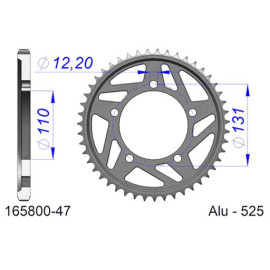 AFAM CORONA AFAM IN ALLUMINIO P525 - Z47 (DIS.36700)