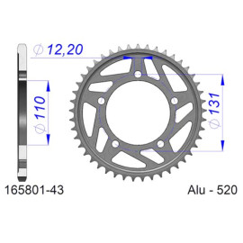 AFAM CORONA AFAM IN ALLUMINIO P520 - Z43 (DIS.36701)