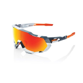 100% OCCHIALI DA SOLE 100% SPEEDTRAP - SOFT TACT GREY CAMO -  LENTI HIPER A SPECCHIO RED MULTILAYER